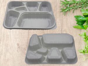 6 compartment Biodegradable food container